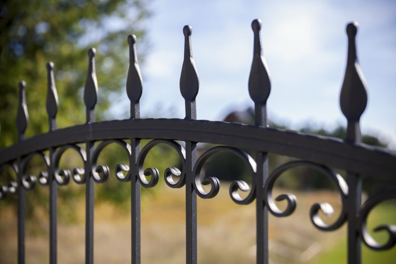 Black Iron Fence Installation